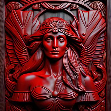 3D model Red Goddess game (STL)